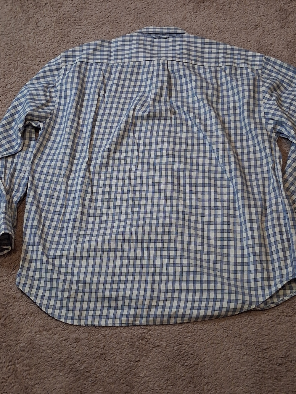 Tommy Hilfiger Classic Blue and White Check Button-Down Shirt - Picture 5 of 5